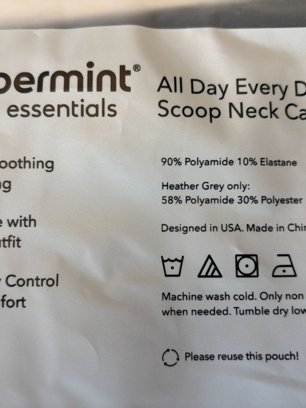 Shapermint All Day Every Day Scoop Neck Cami Tank Top Black Shapewear 14 16 New - Picture 4 of 16